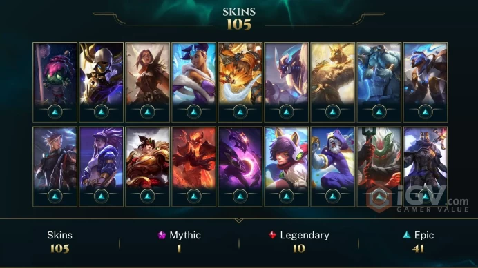 URGENT SALE -EUW UNK-105SKIN-115CHAMP-218LVL-2019ACC-HANDMADE AND CHEAP