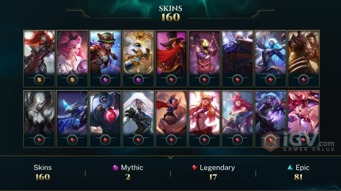  EUNE - LVL 461-160+ SKINS-15000 BLUE ESSANCE-ALL CHAMPIONS -HIGH MMR -EMAIL CHANGEABLE -INSTANT DELIVERY  ( GUN GODNESS MF, PRESTIGE FIZZ)