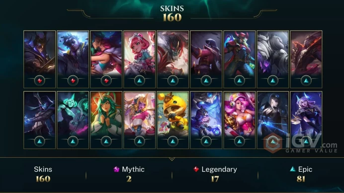  EUNE - LVL 461-160+ SKINS-15000 BLUE ESSANCE-ALL CHAMPIONS -HIGH MMR -EMAIL CHANGEABLE -INSTANT DELIVERY  ( GUN GODNESS MF, PRESTIGE FIZZ)