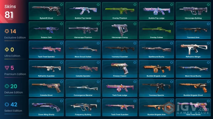 EU [ 81 TOP SKINS + 5 KNIFE ] Champions 2024 Phantom + Kuronami Vandal + EX.O Vandal + Neo Frontier Sheriff / full acces