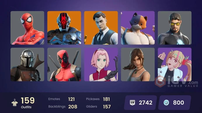 (PC PSN XBOX) 159 skins | MAIL CHANGE / LARA CROFT / SAKURA HARUNO / Gold Midas | Sultura | Trilogy | Point Patroller | Subzero Cryptic | Raz | 
