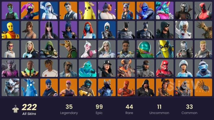 (PC PSN XBOX) 223 skins | MERRY MINT AXE / LEVIATHAN AXE / LARA CROFT / GHOUL TROOPER / SKULL TROOPER /  OG STW | Gold Brutus | Gold Midas | Sul