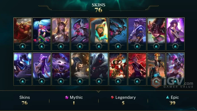 LAN - UNRANKED(RANKED READY) - 129 Champ - 76 Skins - 2.9K BE - S7 ACC - HANDMADE - 140 LVL - FULL ACCES - SAFETY - CHEAP