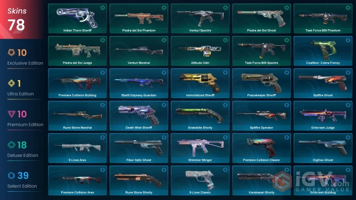 EU [ 78 TOP SKINS + 6 KNIFE ] Prime//2.0 Karambit + Prelude to Chaos Vandal + Elderflame Vandal + Bolt Phantom / full acces