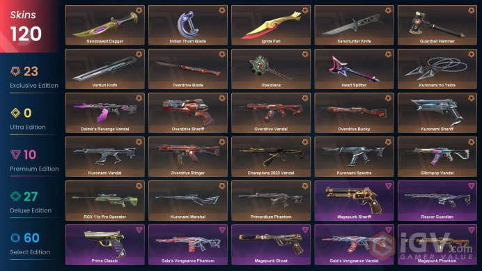 Na-Usa-Can | Kuronami Bundle | Ignite Fan | Champions 2023 Vandal | Overdrive Bundle | RGX 11z Pro Operator | 120 Skins | Level 270 | Full Acces