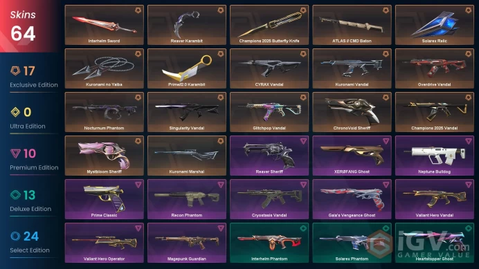 Na-Usa-Can | Champions 2025 Bundle | Kuronami no Yaiba | Kuronami Vandal | Nocturnum Phantom | Mystbloom Sheriff | 64 Skins | Level 91 | Full Ac