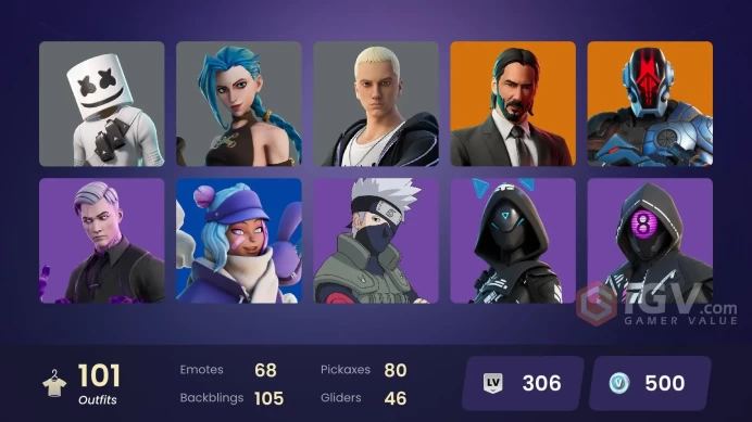 PC,PSN,XBOX 101 SKINS FA - ARCANE JINX - JOHN WICK,VEGETA,MIDORIYA,SAKURA,FRY,GOKU BLACK,ITACHI,GHOST RIDER,PHAEDRA,MORTY,LEVI,RYU  RK1703