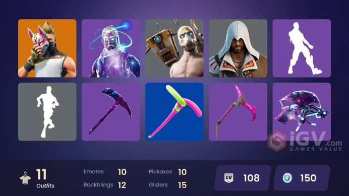 PC,PSN,XBOX 11 SKINS FA - GALAXY - PSYCHO BANDIT,OBLIVION,EZIO  RK1661