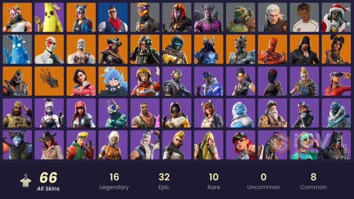 PC,PSN,XBOX 66 SKINS FA - RAGNAROK,NEZUMI,SHOGUN,MALCORE,SNOWFOOT,JUICE WRLD,AZUKI,FINESSE FINISHER RK1677