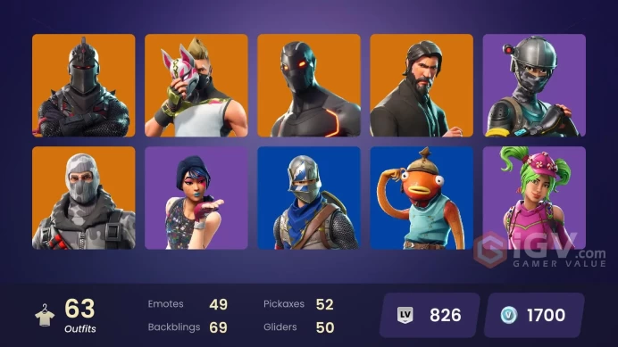 PC,PSN,XBOX 63 SKINS FA - BLACK KNIGHT - REAPER - DARK VANGUARD,TOMATOHEAD,ABSENZ,CADE - TAKE THE L - FLOSS  RK1656