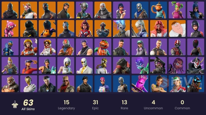 PC,PSN,XBOX 63 SKINS FA - BLACK KNIGHT - REAPER - DARK VANGUARD,TOMATOHEAD,ABSENZ,CADE - TAKE THE L - FLOSS  RK1656
