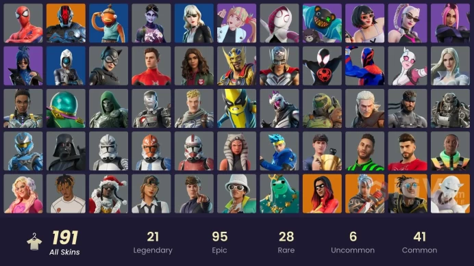 FA | 191 skins | Sultura | Vivi Chroma | Lina Scorch | Subzero Cryptic | Omegarok | Kado Thorne | Twyn | Valeria | Malik | Snap | Era