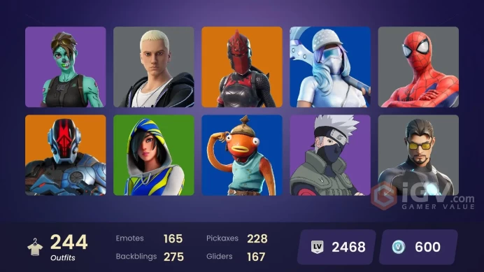 [ALL PLATFORMS]-239 Skins-216 Pickaxes-FNCS 3:1 Champion-Raise The Cup-LeBron James-Ghoul Trooper-Lara Croft-Mogul Master-CHANGEABLE MAIL-