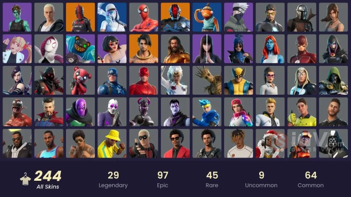[ALL PLATFORMS]-239 Skins-216 Pickaxes-FNCS 3:1 Champion-Raise The Cup-LeBron James-Ghoul Trooper-Lara Croft-Mogul Master-CHANGEABLE MAIL-