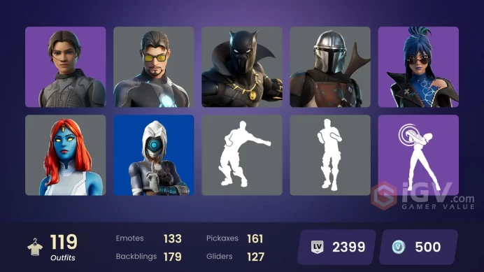 FA | 119 skins | Snake Eyes | Omegarok | Kado Thorne | Valeria | Predator | Spectra Knight | Wild Card | Joltara | Menace | Peter Griffin