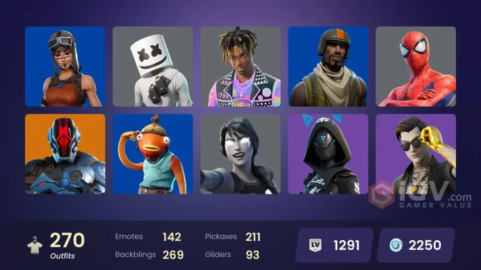 FA | 270 skins | Renegade Raider | Aerial Assault Trooper | Master Chief | Shady Doggo | Dummy Supreme | Twyn | The Imagined | Son Goku