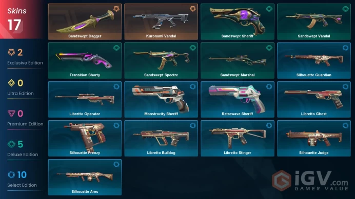 EU | 17 Skins | Full Acces | Kuronami Vandal | Sandswept Dagger | Silhouette Collection