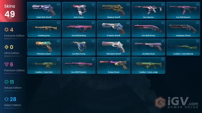 EU | 49 Skins | Full Acces | Chaos Vandal | Araxys Vandal | Ion Vandal | Gaia's Vengeance Vandal | Magepunk Vandal | Genesis Arc | .SYS Melee