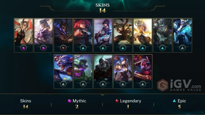 [EUW] - Unranked / 14 Skin / Changeable Mail | Instant Delivery | Lifetime Warranty | 100% Handmade & Secure | 24/7 Support
