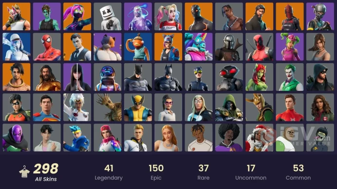 285 skins | Travis Scott | Galaxy | The Reaper | Elite Agent | Take The L | Omega | Reaper | Ride The Pony | Astro Jack | Gold Midas