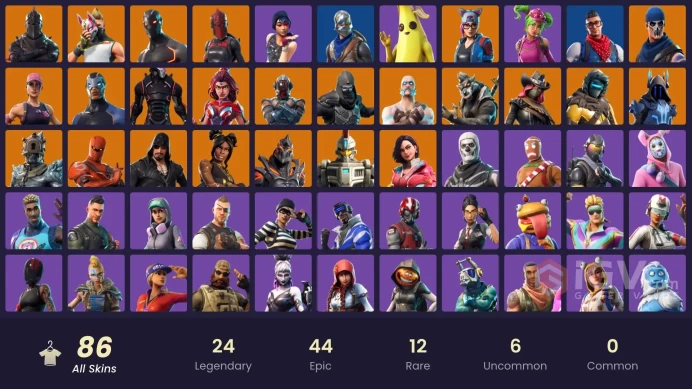 80 skins | Black Knight | Floss | Blue Squire | Royale Knight | Ride The Pony | Snowflake | Sparkle Specialist | Blue Team Leader
