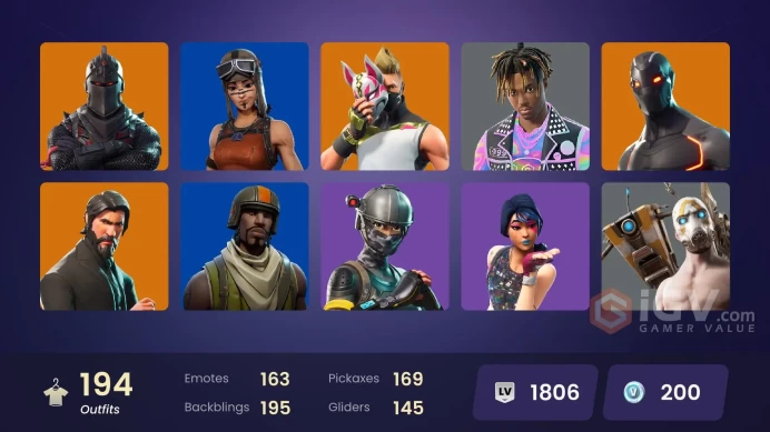194 skins | Black Knight | The Reaper | Elite Agent | Take The L | Floss | Blue Squire | Royale Knight | Omega | Reaper | Ride The Pony | Mako