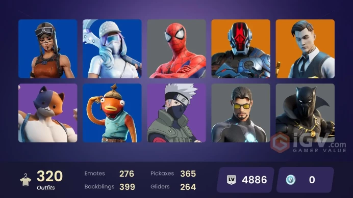 [ALL PLATFORMS]-320 Skin-Renegade Raider-Gold Meowscles - Gold Brutus - Gold Midas - FULL ACCESS-