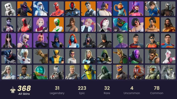[ALL PLATFORMS]-362 Skin-370 pickaxes-331 emote-Chun-Li-FULL ACCESS-