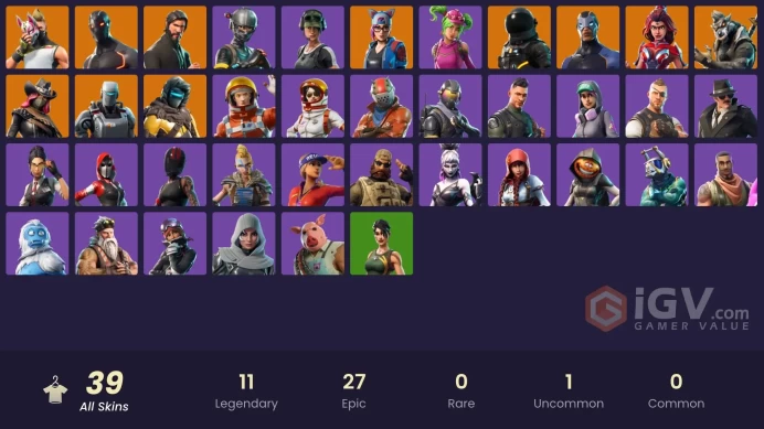 39 skins | The Reaper | Elite Agent | Take The L | Omega | Trailblazer | Reaper | Rogue Agent | Lynx | Valor | Carbide | Dark Voyager | A.I.M.