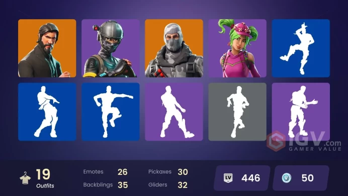 19 skins | The Reaper | Elite Agent | Take The L | Havoc | Mako | Snowflake | Sub Commander | Rogue Agent | Carbide | Dark Voyager | Calamity