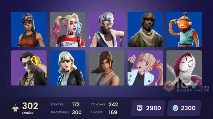 [ALL PLATFORMS]-302 Skin-Championship Aura-FNCS Renegade-Catwoman Zero-Aerial Assault Trooper-Renegade Raider-Black Widow Outfit-200K V-B SPEND-