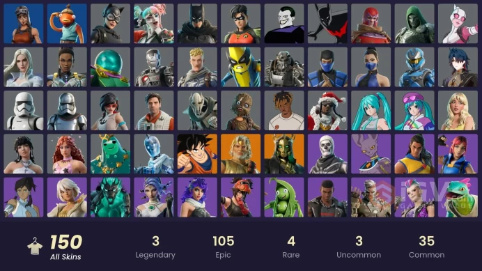 [ALL PLATFORMS]-150 Skin-Spice-Renegade Raider-Fishstick-Catwoman Zero-Black Dino Ranger-Hatsune Miku-Son Goku-FULL ACCESS-