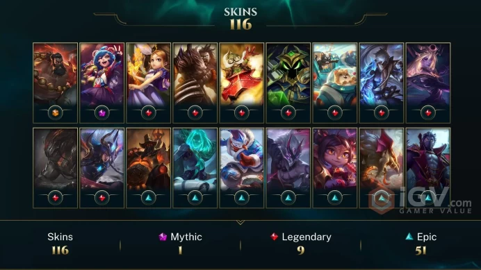 Conta de League of Legends (BR): +116 Skins | Acesso Total | Entrega Imediata!