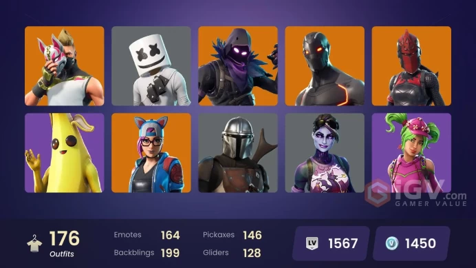 [PC/PSN/XBOX/Nintendo]  176 skins F/A :  Take The L | OG STW | Spike | Strong Guard | Carbon Commando | Rogue Agent | Prodigy | Juke | Valor | R