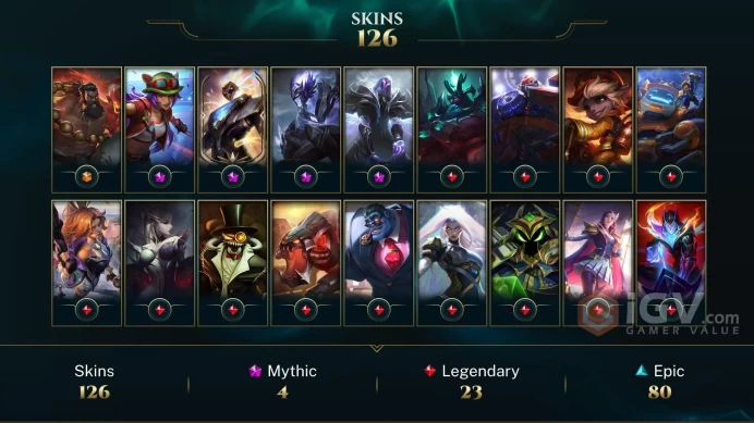 EUW 126 Skins 122 Champs | PROJECT: Pyke | Elderwood Gnar | Fae Dragon Ashe | Dissonance of Pentakill Viego | Inkshadow Volibear | LOL0032