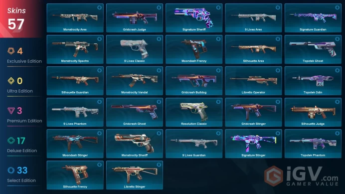 EU | 57 Skins + 19 Agents + 4 Knifes | Sandswept Dagger • Venturi Knife • Reaver Vandal
