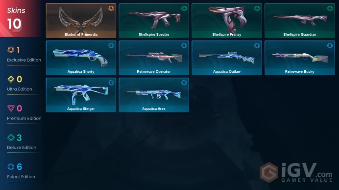 EU | 10 skins + 9 agents | Blades of Primordia