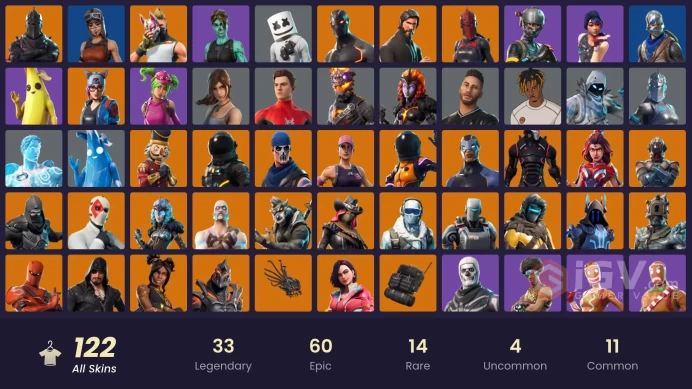 [PC] 111 skins | Black Knight | Sparkle Specialist | The Reaper | Blue Squire | Royale Knight | Take The L |	Y275