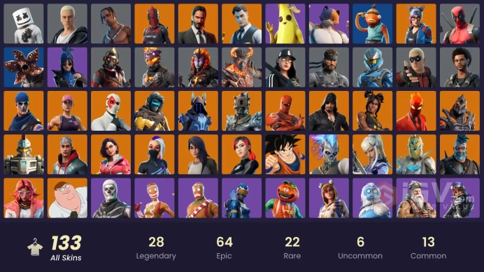 FA | 130 Skins | OG STW | Travis Scott | Peely | Fishstick | Carbon Commando | Midas | Carbon Pack | Cactus Jack