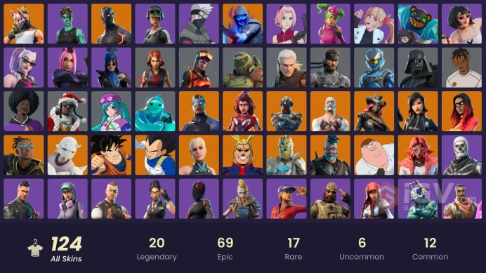 FA | CHANGE MAIL | 124 skins | Merry Mint Axe | Trailblazer | Naruto Uzumaki | Spectra Knight | Calamity | Fusion | Malik | Joltara | Drift