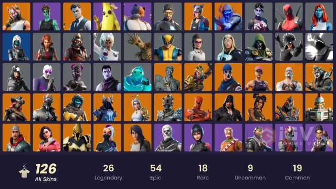 FA | CHANGE MAIL | 126 skins | OG STW | Gold Brutus | Gold Midas | Rogue Agent | Dante | The Ice King | Ultima Knight | The Prisoner | Rox