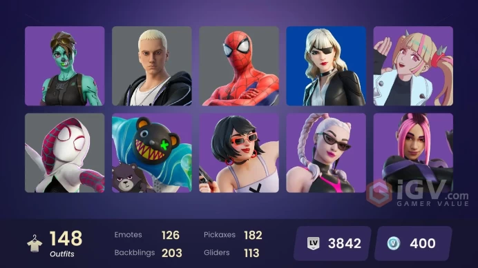 [ALL PLATFORMS]-150 Skin-182 pickaxes-Championship Jonesy-100K V-BUCKS SPEND-FULL ACCESS-