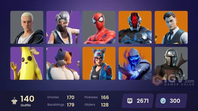 [ALL PLATFORMS]-140 Skin-166 Pickaxes-170 Emotes -Heron Stance Hero-Modena Icon-Alpine Ace (CAN)-FULL ACCESS-