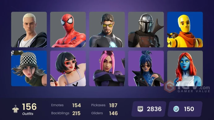 [ALL PLATFORMS]-156 Skin-187 Pickaxes-154 Emotes-146 Gliders-FULL ACCESS-