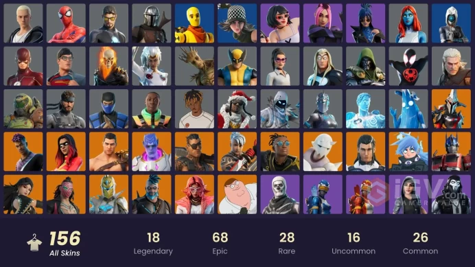 [ALL PLATFORMS]-156 Skin-187 Pickaxes-154 Emotes-146 Gliders-FULL ACCESS-