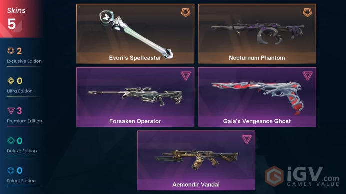Eu West | Gold  | Evori Knife, Aemondir Vandal, Nocturnum Phantom +  Changeable Mail | Instant Delivery | Lifetime Warranty | 100% Secure |