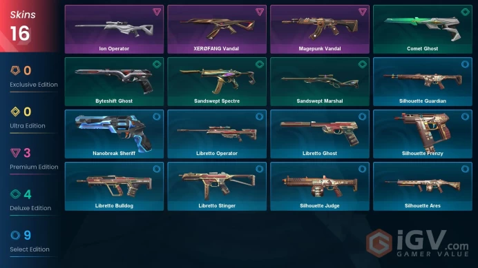 EU | Valorant Account | 16 Skins | Ion Operator | XERØFANG Vandal | Magepunk Vandal | Sandswept Spectre | Comet Ghost  |  