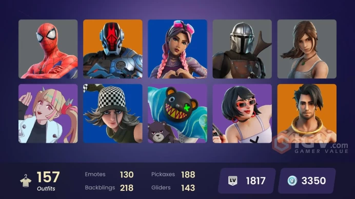 [ALL PLATFORMS]-158 Skin-Lara Croft-Scarlet Witch-Green Roots Billie-Beach Jules-Victoria Saint-Scarlet Serpent-Wonder Woman-FULL ACCESS-