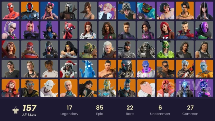 [ALL PLATFORMS]-158 Skin-Lara Croft-Scarlet Witch-Green Roots Billie-Beach Jules-Victoria Saint-Scarlet Serpent-Wonder Woman-FULL ACCESS-