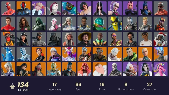 [ALL PLATFORMS]-134 Skin-185 pickaxes-136 emotes -Modena Icon-Skull Trooper -Lewis Hamilton-MrBeasT-Renzo the Destroyer-FULL ACCESS-